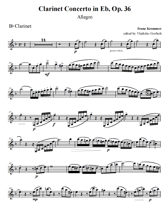 Clarinet Concerto Pdf